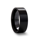 Fraener Flat Black Ceramic Wedding Band