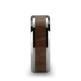 Halifax Tungsten Wedding Band with Black Walnut Wood Inlay