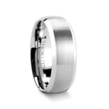 Polaris Domed Brushed Tungsten Wedding Band