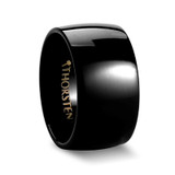 Raven Domed Black Tungsten Wedding Band