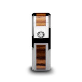 Saber Tungsten Diamond Wedding Band with Zebra Wood Inlay