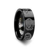 Men's Black Tungsten Wedding Band