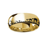 Men's Yellow Gold Plated Wedding Band