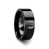 Men's Black Tungsten Wedding Band