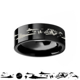 Men's Black Tungsten Wedding Band