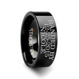 Men's Black Tungsten Wedding Band