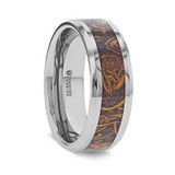 Abba Men's Wedding Band with Sanskrit Stone Inlay