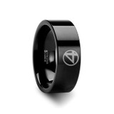 Fantastic Four Men's Black Tungsten Wedding Band