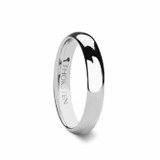 Platina Women's White Tungsten Wedding Band