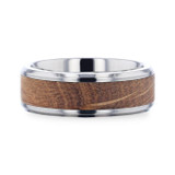 Cask Titanium Men's Wedding Band with Whiskey Barrel Inlay from Little King Jewelry