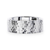 Silverado Hammered Silver Men's Wedding Band from Little King Jewelry