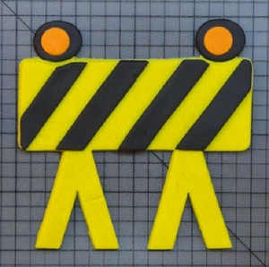 Construction Sign Edible Cake Decoration Construction Sign Edible Cake Decoration
