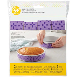 Wilton Bake Even Strips 6 Pack. For perfectly level cakes Wilton Bake Even Strips 6 Pack. For perfectly level cakes