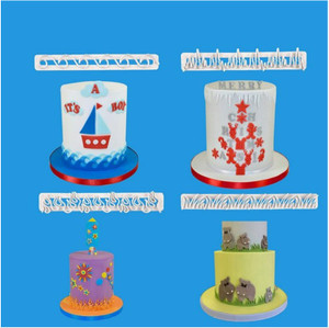4 Piece Natural Elements Fondant Strip Cutter Set 4 Piece Natural Elements Fondant Strip Cutter Set