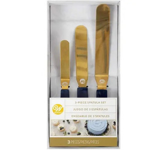 Navy & Gold Wilton Spatula Set 3 Piece Navy & Gold Wilton Spatula Set 3 Piece