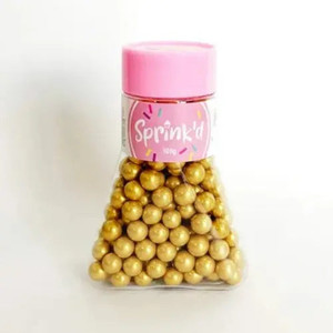 Gold Sugar Balls (Sixlets) 8mm Gold Sugar Balls (Sixlets) 8mm