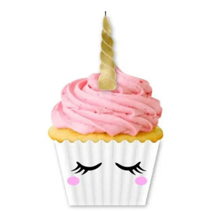 Unicorn Cupcake Papers & Candle Combo Set. Just Adorable Unicorn Cupcake Papers & Candle Combo Set. Just Adorable