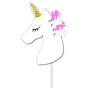 Unicorn With Tassle Card Cake Topper Unicorn With Tassle Card Cake Topper
