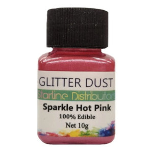 Edible Glitter Hot Pink Sparkle 10gm. 100% Edible Edible Glitter Hot Pink Sparkle 10gm. 100% Edible