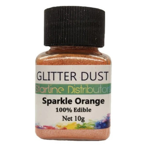 Edible Glitter Dust Orange Sparkle 10gm. 100% Edible Edible Glitter Dust Orange Sparkle 10gm. 100% Edible