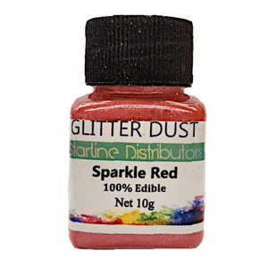 Edible Glitter Dust Red Sparkle. 100% Edible. 10gm Edible Glitter Dust Red Sparkle. 100% Edible. 10gm