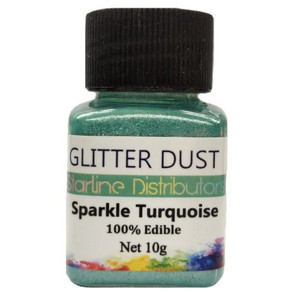 Edible Glitter Dust Turquoise Sparkle 10gm. 100% Edible Edible Glitter Dust Turquoise Sparkle 10gm. 100% Edible