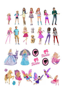 Barbie Edible Premium Wafer Paper Cake Topper Barbie Edible Premium Wafer Paper Cake Topper