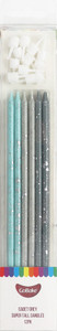 Cake Candles Super Tall 18cm Ombre Cadet Grey Cake Candles Super Tall 18cm Ombre Cadet Grey