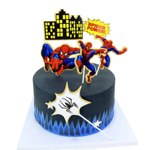 Spiderman 6 Piece Card Cake Topper Set Spiderman 6 Piece Card Cake Topper Set