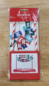 Merry Xmas Bunting Cake Topper Merry Xmas Bunting Cake Topper
