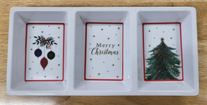 3 Section Melamine Xmas Serving Tray 3 Section Melamine Xmas Serving Tray