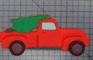 Xmas Truck Edible Cake Decoration Xmas Truck Edible Cake Decoration
