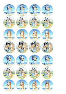 Bluey Cupcake Toppers x12 Bluey Cupcake Toppers x12