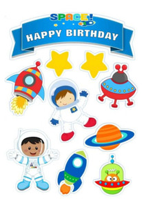 Space Edible Premium Wafer Paper Cake Topper Space Edible Premium Wafer Paper Cake Topper