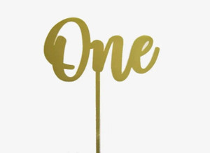 Go Bake One Acrylic Cake Topper - Stunning Gold Go Bake One Acrylic Cake Topper - Stunning Gold