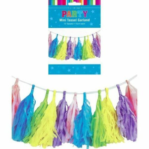 Pastel Rainbow Tassel Party Garland - Party Fun Pastel Rainbow Tassel Party Garland - Party Fun