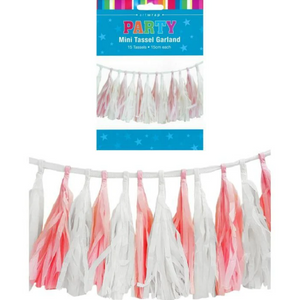Pastel Pink Tassel Party Garland - Party Fun Pastel Pink Tassel Party Garland - Party Fun