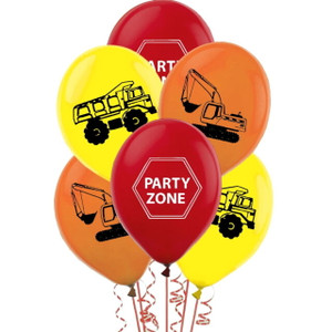 Construction Theme Party Balloons - Pack of 10 Construction Theme Party Balloons - Pack of 10