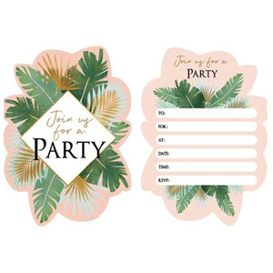 Tropical Theme Shaped Party Invitations Tropical Theme Shaped Party Invitations