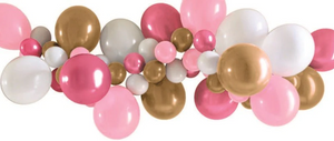Party Balloon Garland - Pink, White and Gold Party Balloon Garland - Pink, White and Gold