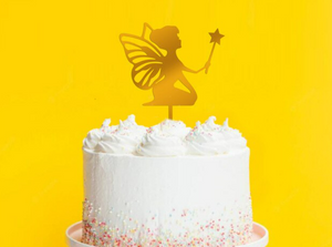 Acrylic Gold Fairy Cake Topper Acrylic Gold Fairy Cake Topper