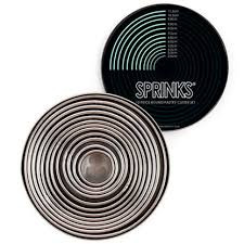 Sprinks stainless steel round cutter set with 12 graduated sizes for baking and decorating