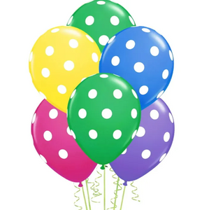 Spot Print Assorted Colours 30cm Latex Balloons - 10 Pack Spot Print Assorted Colours 30cm Latex Balloons - 10 Pack