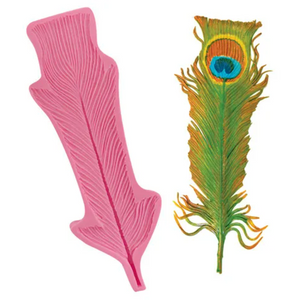 Extra Large Peacock Feather Silicone Mould Extra Large Peacock Feather Silicone Mould