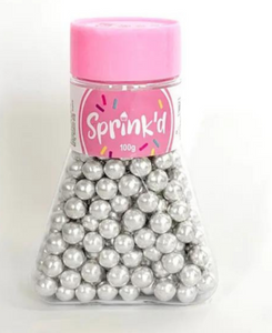 Silver Sugar Balls (Sixlets) 8mm Silver Sugar Balls (Sixlets) 8mm