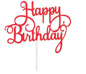 Red Card Happy Birthday Cake Topper Red Card Happy Birthday Cake Topper