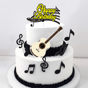 Music Theme Cake Topper Set. Quality Card Music Theme Cake Topper Set. Quality Card