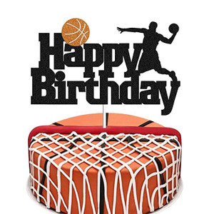 Basketball Theme Cake Topper - Card Stock Basketball Theme Cake Topper - Card Stock