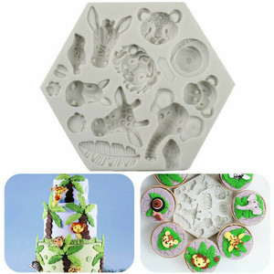 Cake Decorating Mini Safari Theme Silicone Mould Cake Decorating Mini Safari Theme Silicone Mould