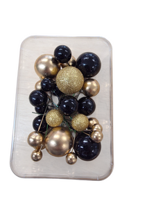 Black & Gold Ball Cake Decorations – 25 Piece Set Black & Gold Ball Cake Decorations – 25 Piece Set